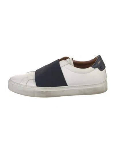 Pre-owned Givenchy Leather Colorblock Pattern Sneakers In White