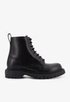 Givenchy Leather Combat Boots In Black