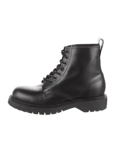 Pre-owned Givenchy Leather Combat Boots In Black