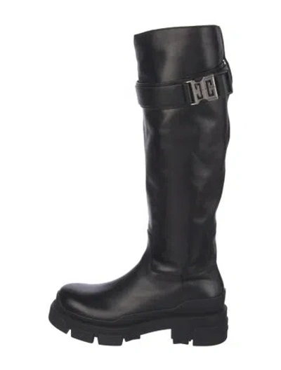 Pre-owned Givenchy Leather Combat Boots In Blue