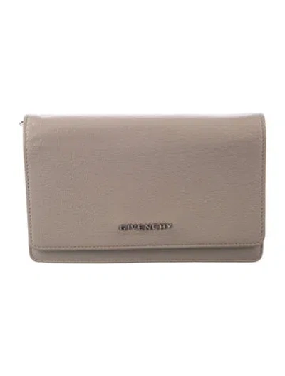 Pre-owned Givenchy Leather Continental Wallet In Brown