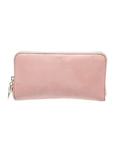 Pre-owned Givenchy Leather Continental Wallet In Pink