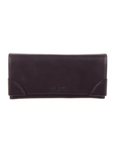 Pre-owned Givenchy Leather Continental Wallet In Purple