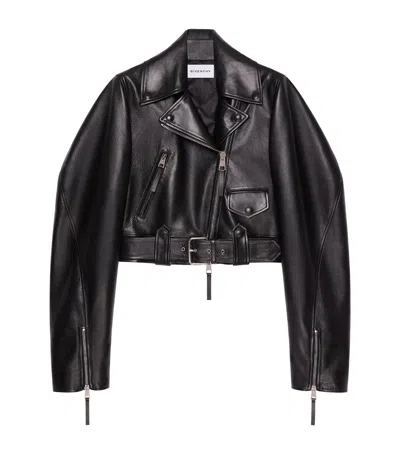 Givenchy Leather Cropped Cocoon Jacket