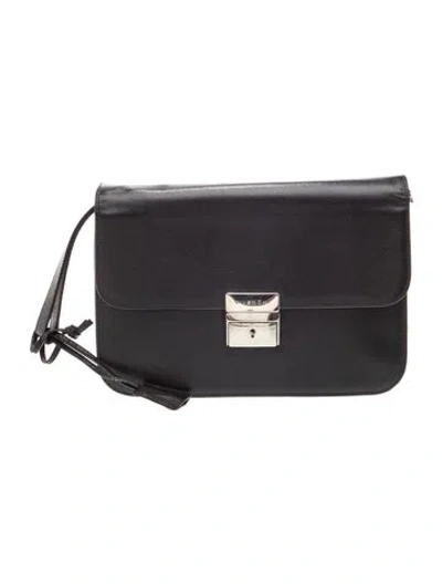 Pre-owned Givenchy Leather Crossbody Bag In Black