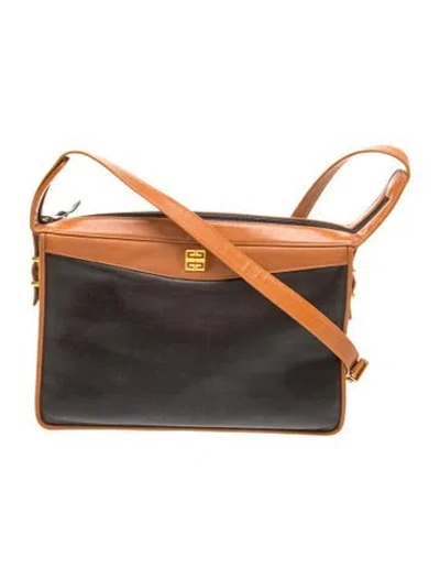 Pre-owned Givenchy Leather Crossbody Bag In Black