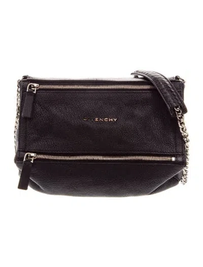 Pre-owned Givenchy Leather Crossbody Bag In Black