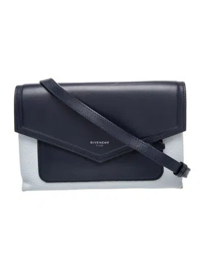Pre-owned Givenchy Leather Crossbody Bag In Blue