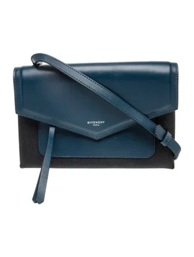 Pre-owned Givenchy Leather Crossbody Bag In Blue
