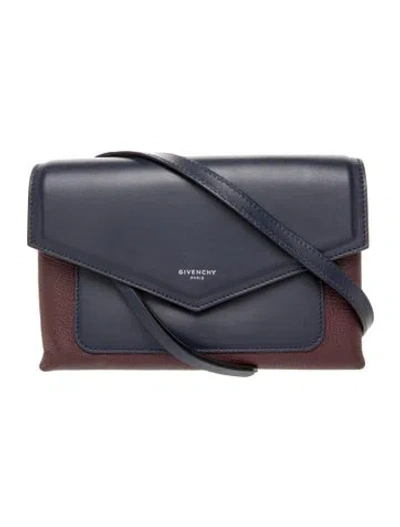 Pre-owned Givenchy Leather Crossbody Bag In Blue