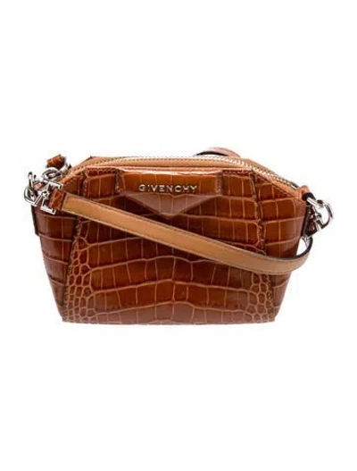 Pre-owned Givenchy Leather Crossbody Bag In Brown