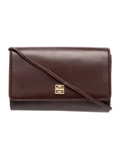 Pre-owned Givenchy Leather Crossbody Bag In Brown