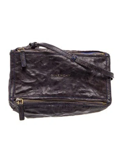Pre-owned Givenchy Leather Crossbody Bag In Gray