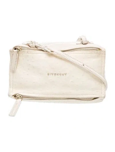 Pre-owned Givenchy Leather Crossbody Bag In Neutral
