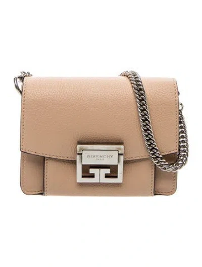 Pre-owned Givenchy Leather Crossbody Bag In Neutral