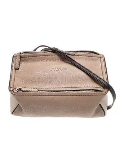 Pre-owned Givenchy Leather Crossbody Bag In Neutrals