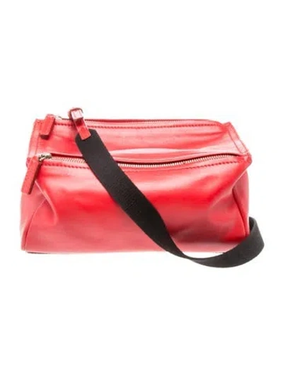 Pre-owned Givenchy Leather Crossbody Bag In Red