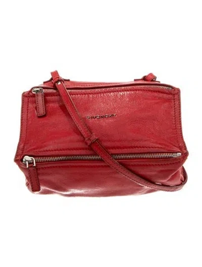 Pre-owned Givenchy Leather Crossbody Bag In Red