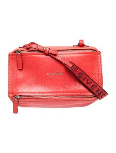 Pre-owned Givenchy Leather Crossbody Bag In Red
