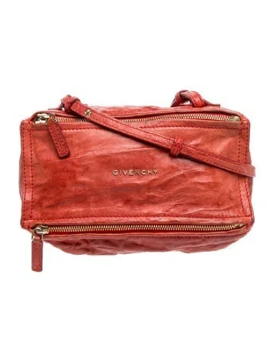 Pre-owned Givenchy Leather Crossbody Bag In Red