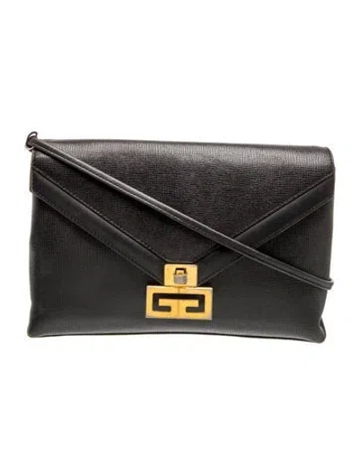 Pre-owned Givenchy Leather Crossbody Bag Vintage In Black