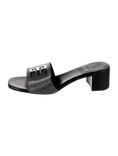 Pre-owned Givenchy Leather Crystal Embellishments Slides W/ Tags In Multicolor