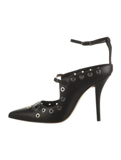 Pre-owned Givenchy Leather Cutout Accent Pumps In Black