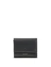 Givenchy Day Trifold Snap Wallet In Shiny Leather In Black