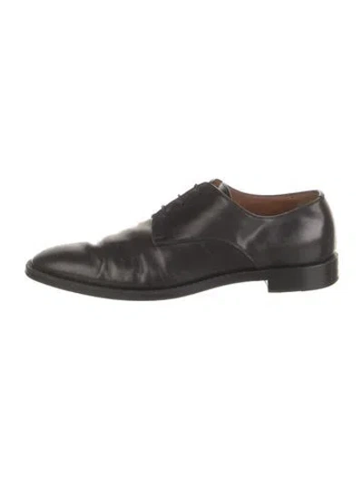 Pre-owned Givenchy Leather Derby Shoes In Black