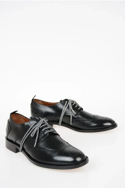 Givenchy Leather Derby With Broguing In Black