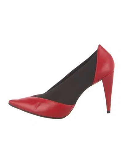 Pre-owned Givenchy Leather D'orsay Pumps In Red