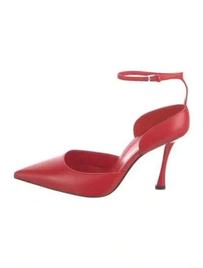 Pre-owned Givenchy Leather D'orsay Pumps In Red