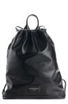 Givenchy Leather Drawstring Backpack In Black