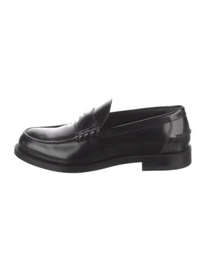 Pre-owned Givenchy Leather Dress Loafers In Black