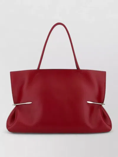 Givenchy Leather East West Shoulder Bag Metal Accents In Red