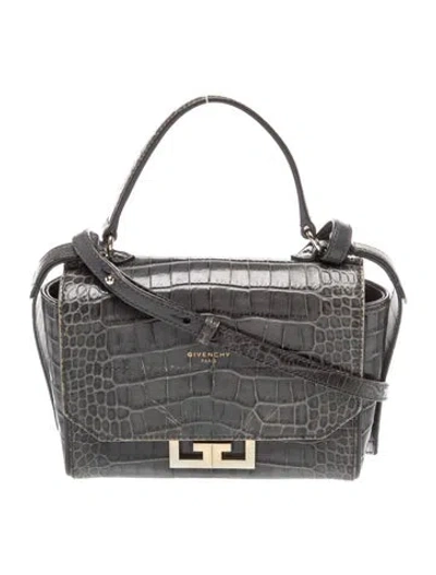 Pre-owned Givenchy Leather Eden In Gray