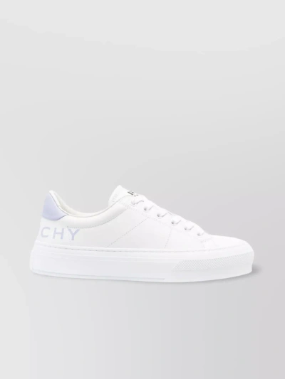 GIVENCHY LEATHER FLATFORM ROUND TOE SNEAKERS
