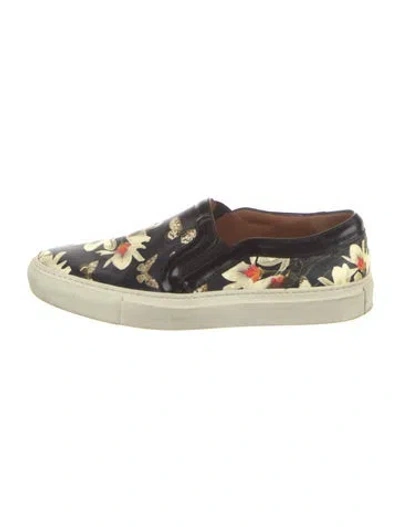 Pre-owned Givenchy Leather Floral Print Flats In Multi