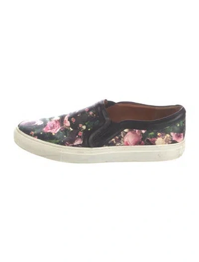 Pre-owned Givenchy Leather Floral Print Sneakers In Multi