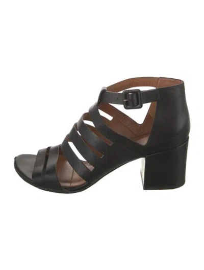 Pre-owned Givenchy Leather Gladiator Sandals In Black