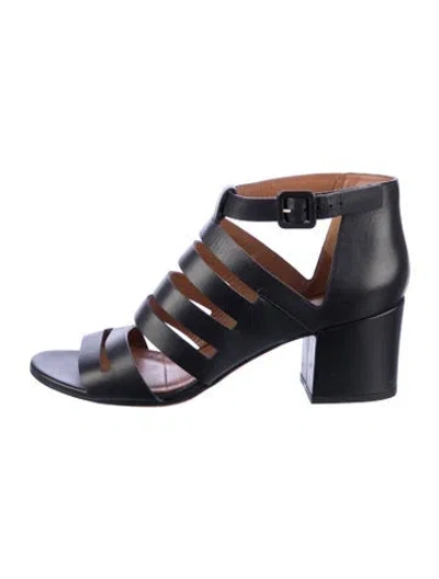 Pre-owned Givenchy Leather Gladiator Sandals In Black