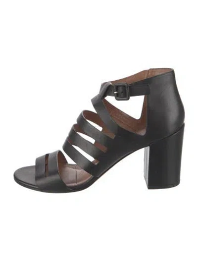 Pre-owned Givenchy Leather Gladiator Sandals In Black