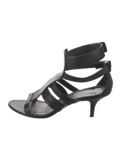Pre-owned Givenchy Leather Gladiator Sandals In Black