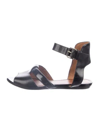 Pre-owned Givenchy Leather Gladiator Sandals In Black
