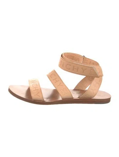 Pre-owned Givenchy Leather Gladiator Sandals In Neutral