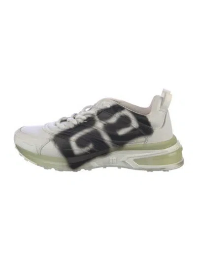 Pre-owned Givenchy Leather Graphic Print Chunky Sneakers In White