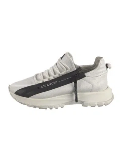 Pre-owned Givenchy Leather Graphic Print Chunky Sneakers In White
