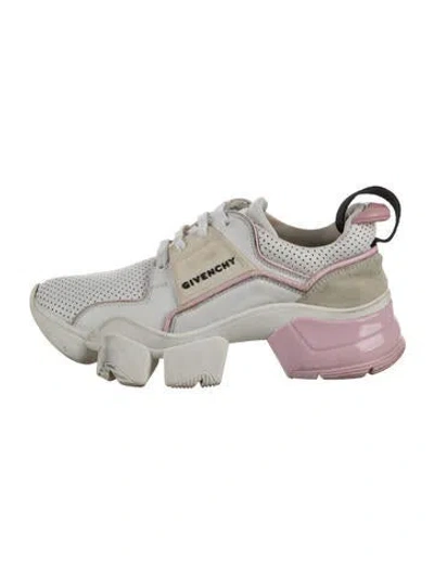 Pre-owned Givenchy Leather Graphic Print Chunky Sneakers In White