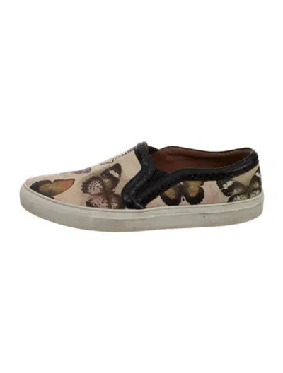 Pre-owned Givenchy Leather Graphic Print Flats In Neutrals