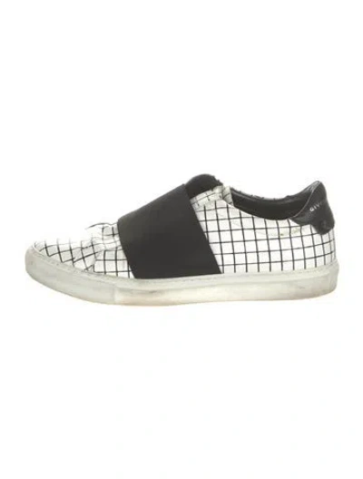 Pre-owned Givenchy Leather Graphic Print Loafer Sneakers In White